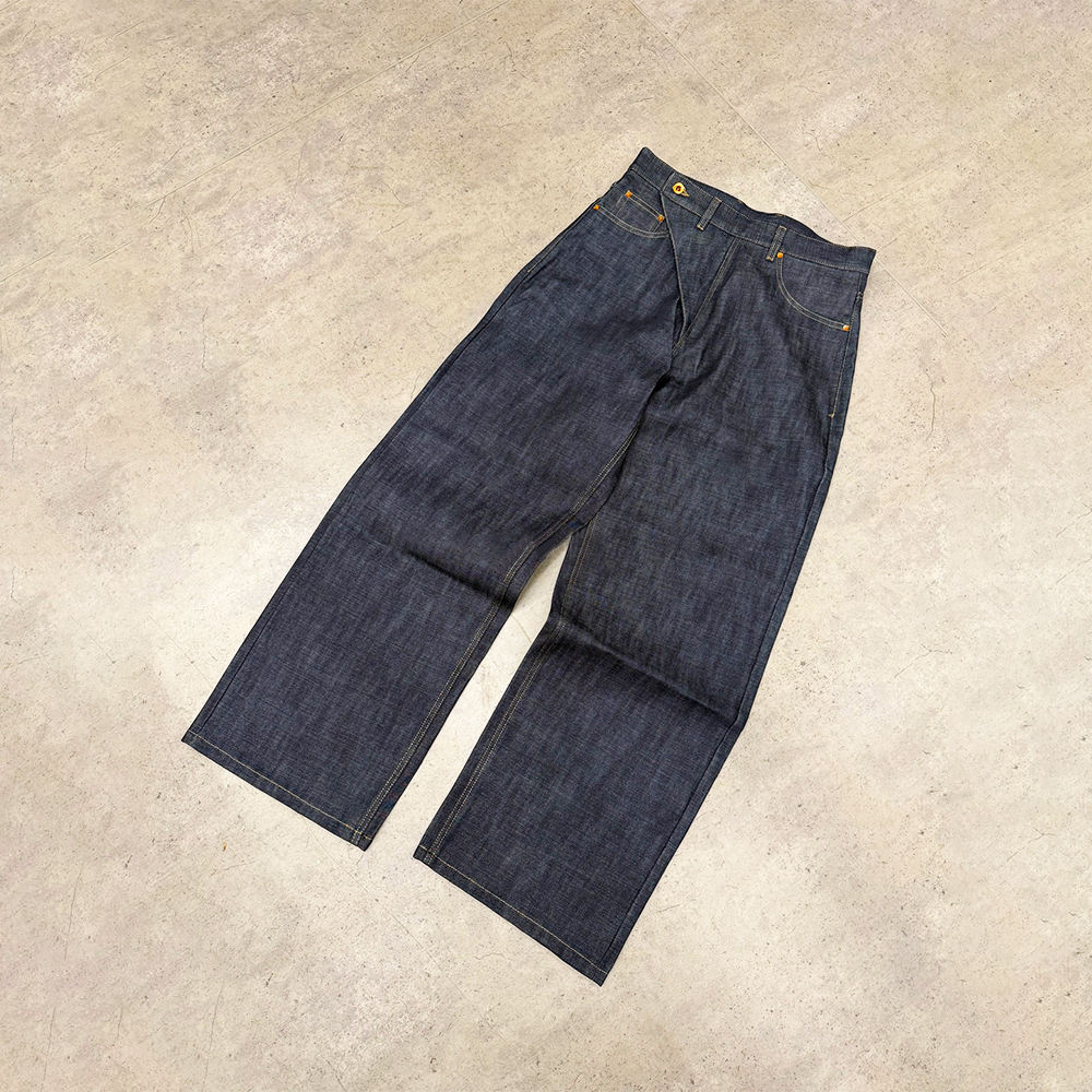Japanese Denim Raw Fabric Selvedge Jeans for Men Factory Custom Wide Leg Baggy Denim Baggy Jeans Men