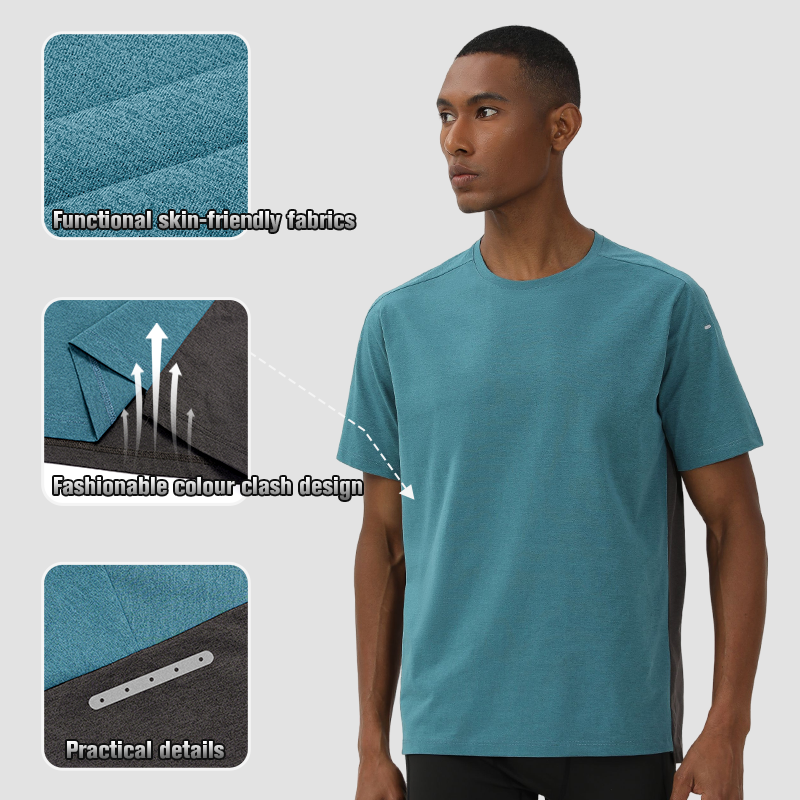 OEM Wholesale Custom Gym Short Sleeve T Shirts Fitness Wear Sports Top Breathable Muscle Mens Quick Dry T Shirt