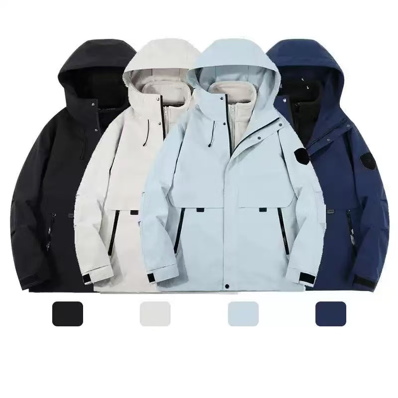 Rain Jacket For Hiking Camping Waterproof Windproof Thickened Windbreaker Custom Unisex Soft Shell Jacket