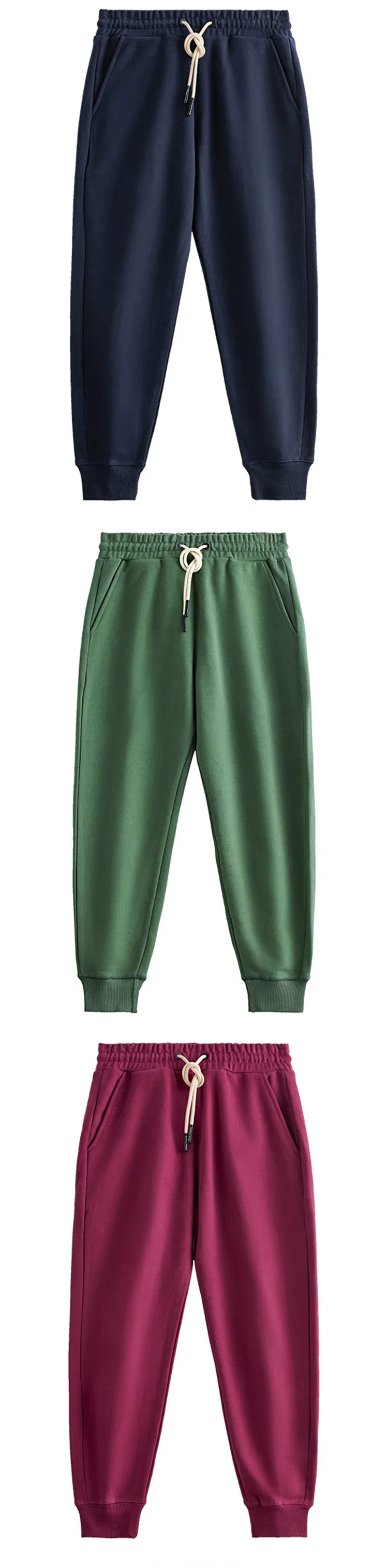 98009 New Style China Wholesale Women Tight Hemmed Waistband Drawstring Thickened Plush Sports Running Casual Jogger