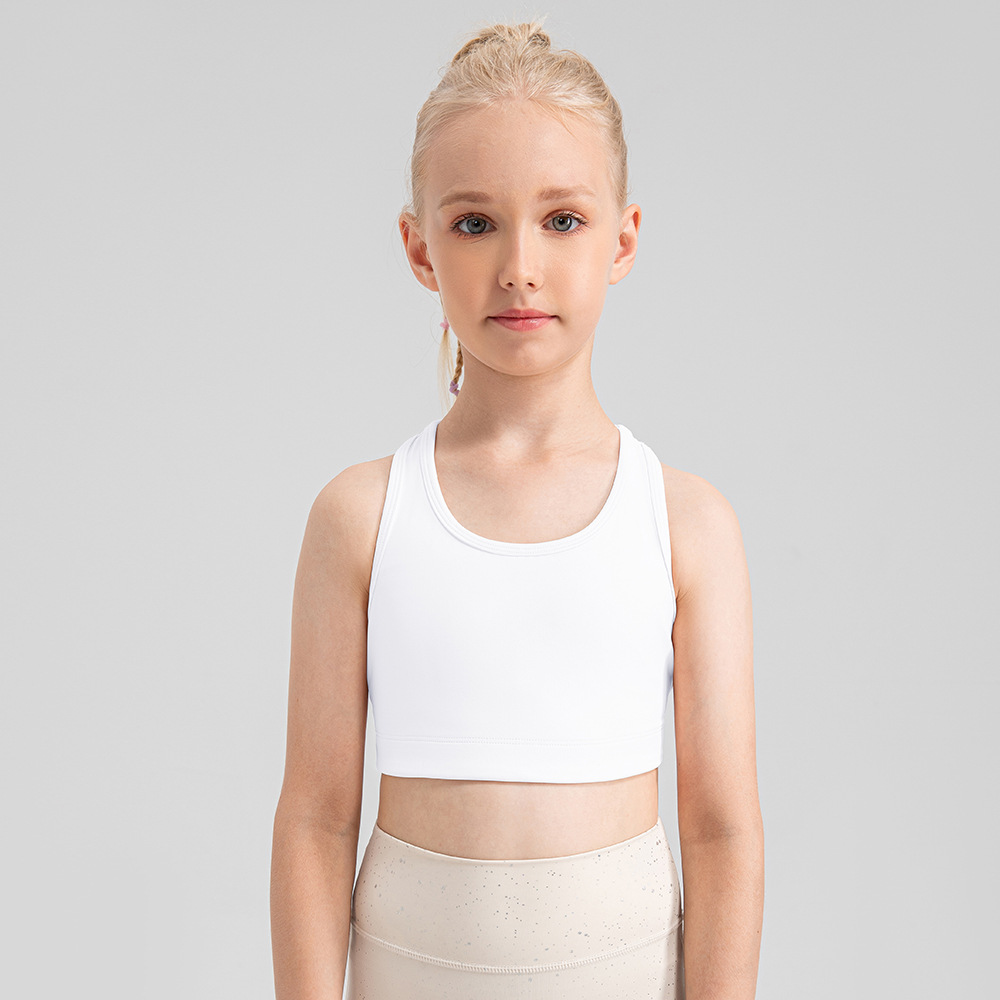 Wholesale Girls Gym Tank Top Sleeveless Crop Vest Fitness Sports Top Slim Fitting Shirts With Chest Pad Sports Training Clothes