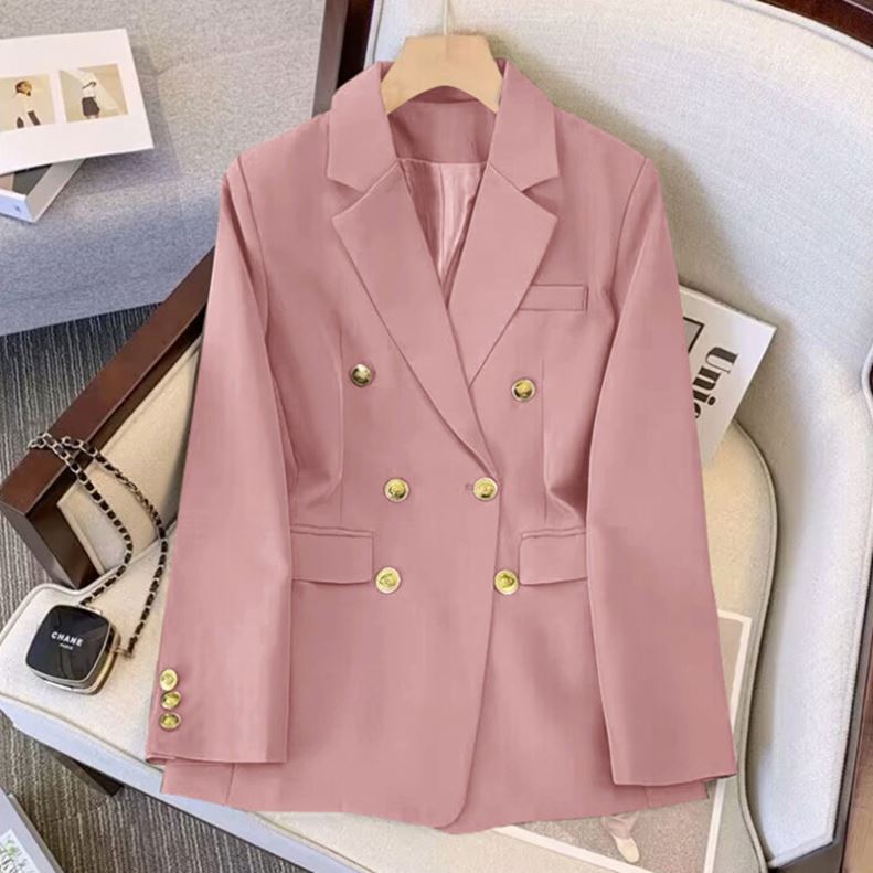 I-0520 Women's Slim Fit Long Sleeve Breasted blazer Business Suits Jackets Elegant Ladies Suits &amp; Blazers