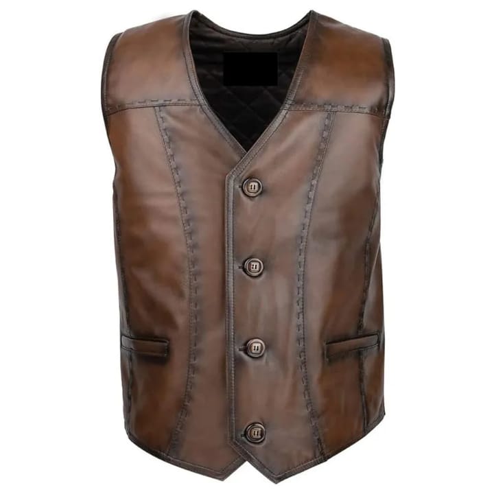 2026 Genuine Leather Vest Motorcycle Biker Leather Vest Riding Waistcoat Leather Vest Top Higher Stylish Design With Custom own.