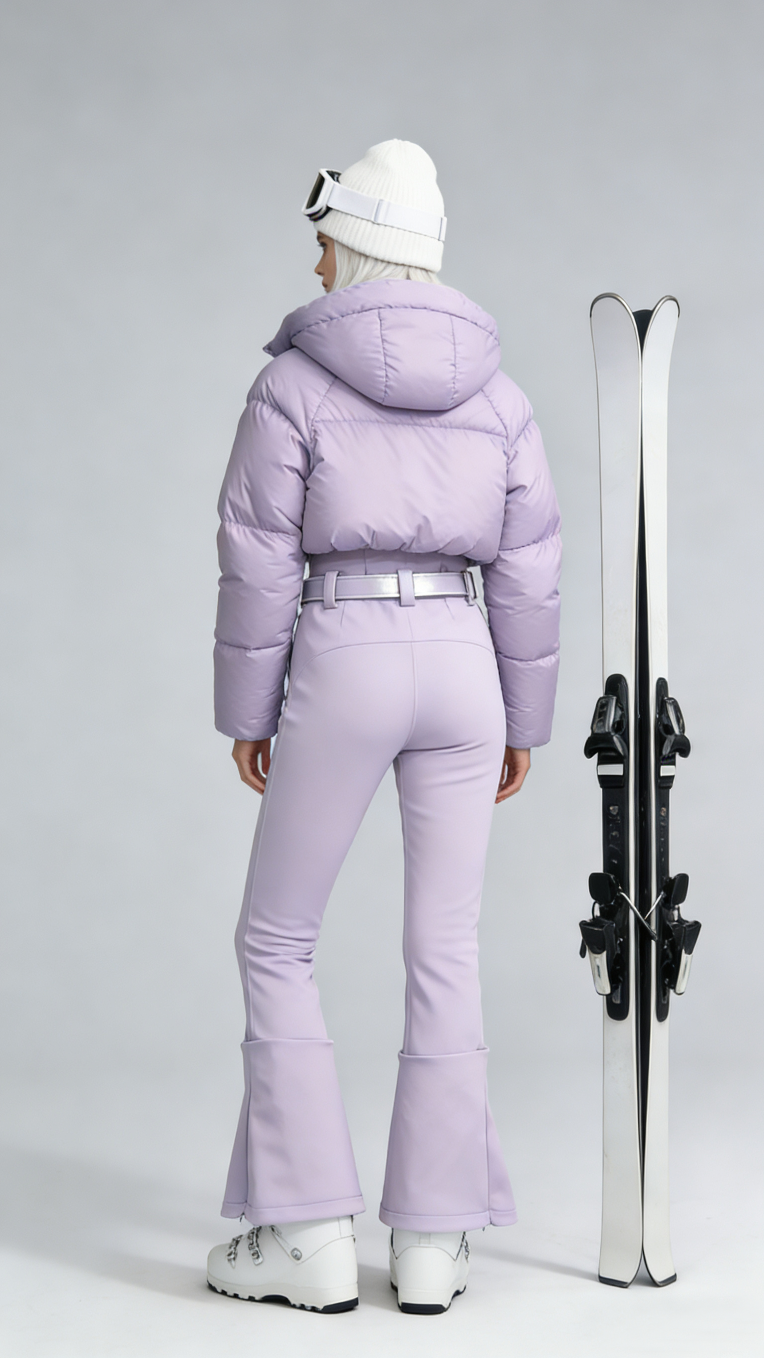 Women's Waterproof Breathable One-Piece Jumpsuit Winter Outdoor Windproof Jacket Pants Zipper Closure Plus Size Ski Snowboard