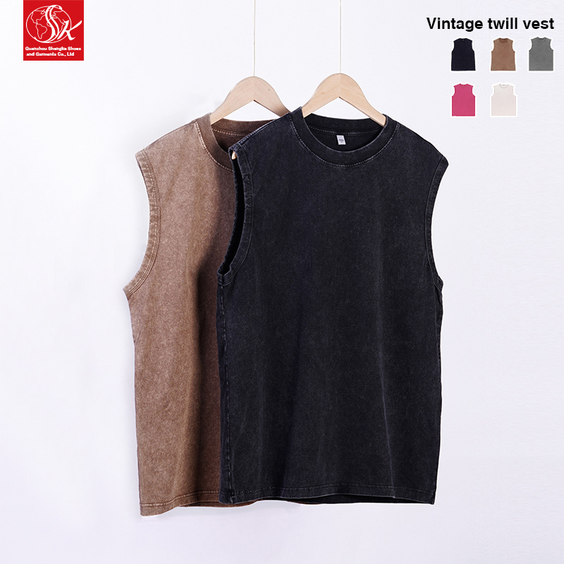 Vintage gray vest flat lay