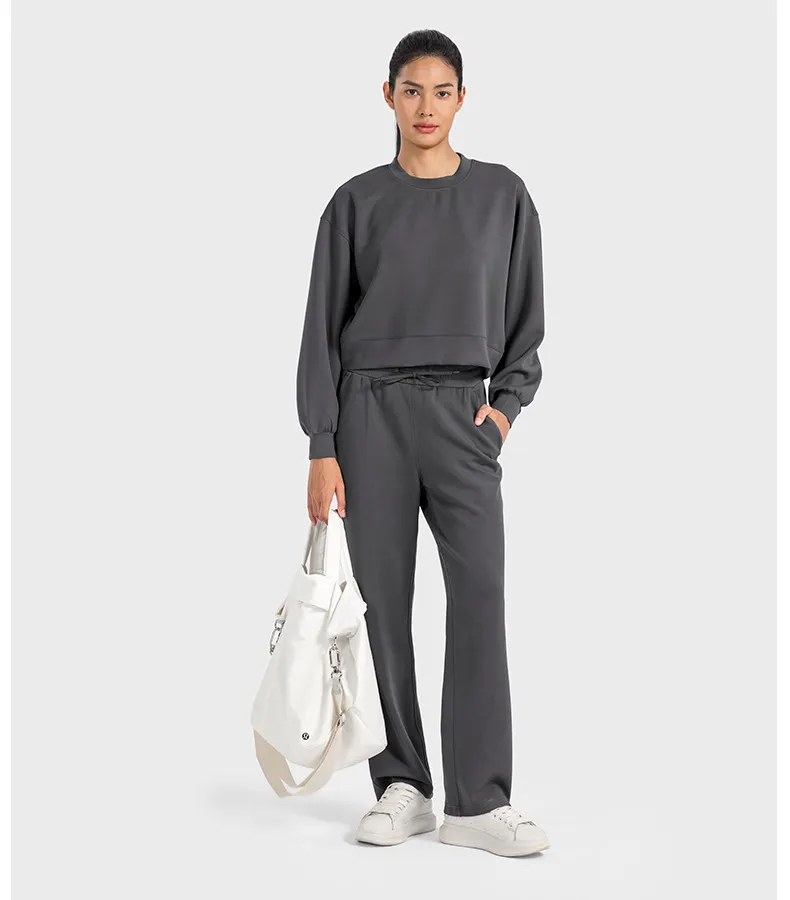 Air Layer Skin-Friendly Casual Sports Sweatpants Quick-Dry Loose Straight Jogger Women