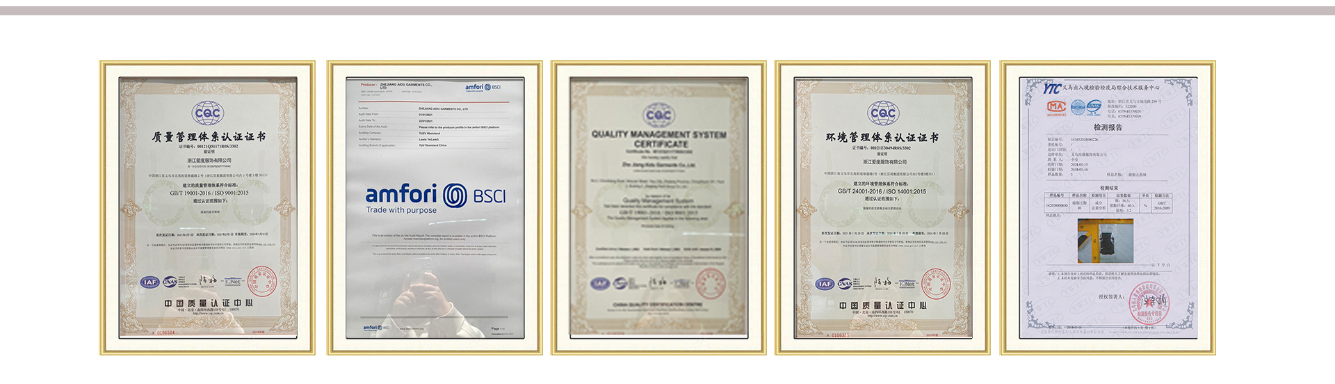 Quality Certifications