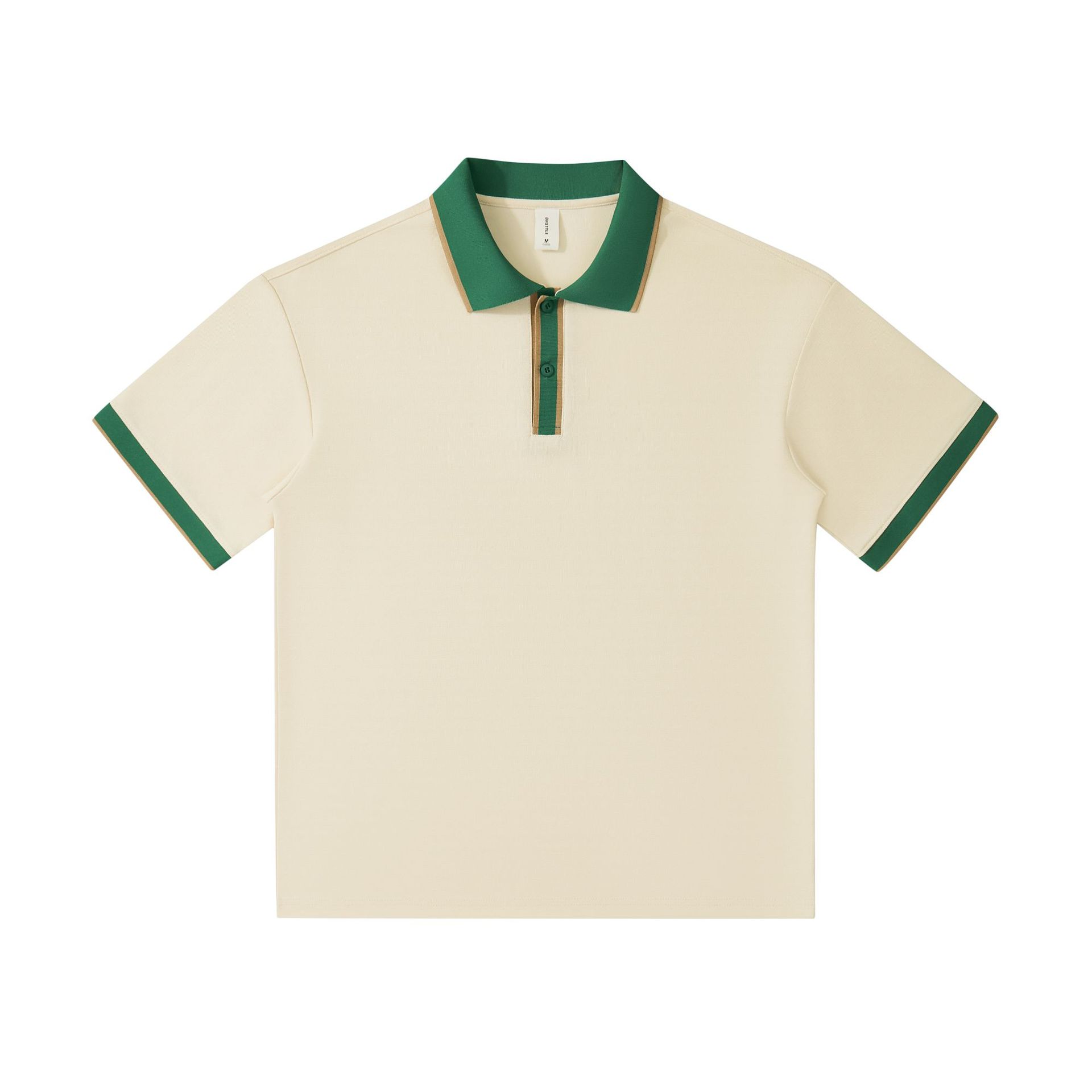 Luxe Men's 240g Knitted Polo Shirt: Retro Japanese Style Short Sleeve T-Shirt for Sophisticated Spring Summer Casual