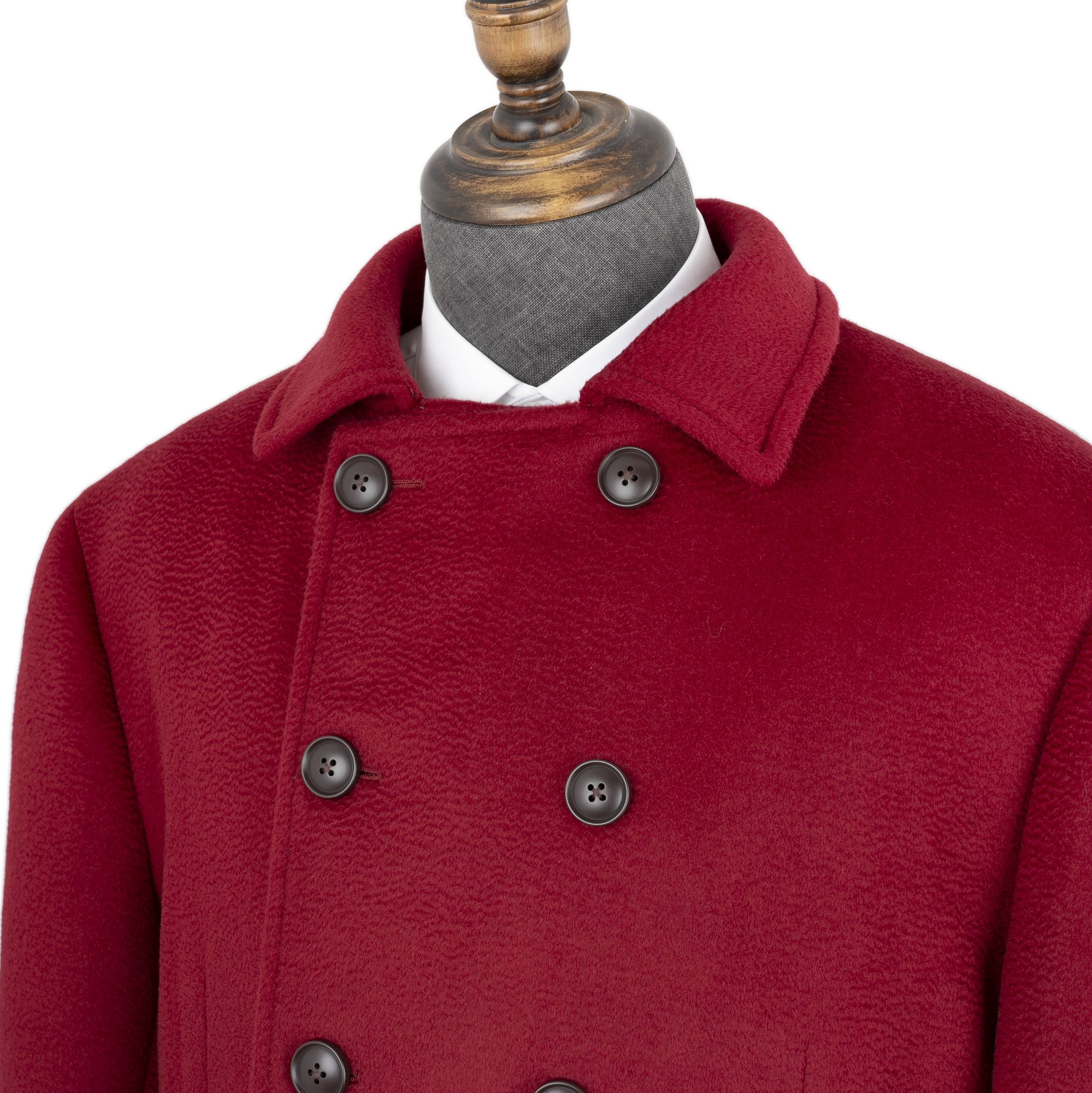 Fashion Autumn Winter Long Mens Coats Custom Slim Fit Double Breasted Wool Casual Overcoat Mens