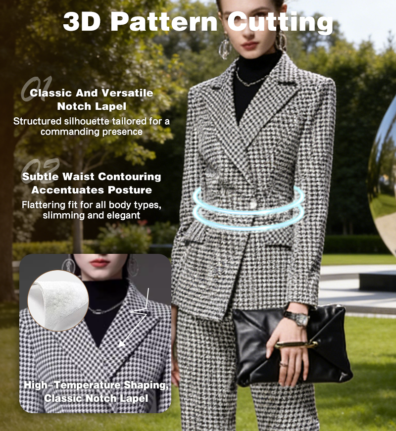 OEM ODM Womens Suits &amp; Blazers Fashion Ladies Office Wear Blazer or Skirts Suits with Customizable Fabric Style Length Fit