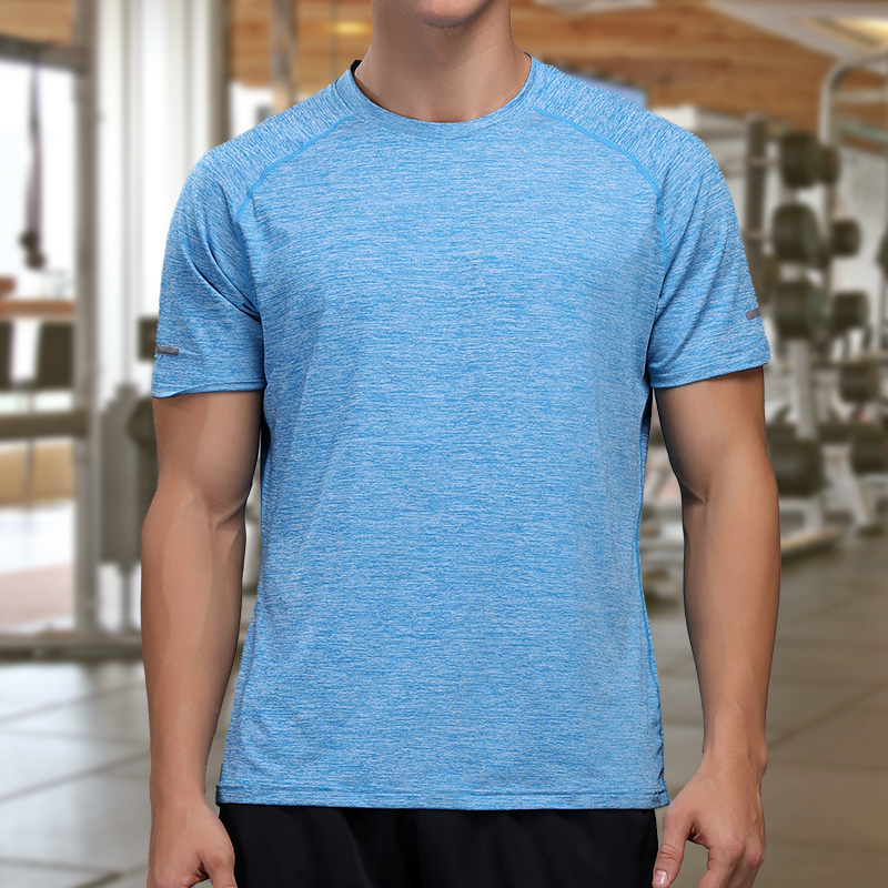 Custom Men Activewear Sportswear T-Shirts 100% Polyester Gym Elastane Athletic Quick Dry Running Compression Top T Shirts