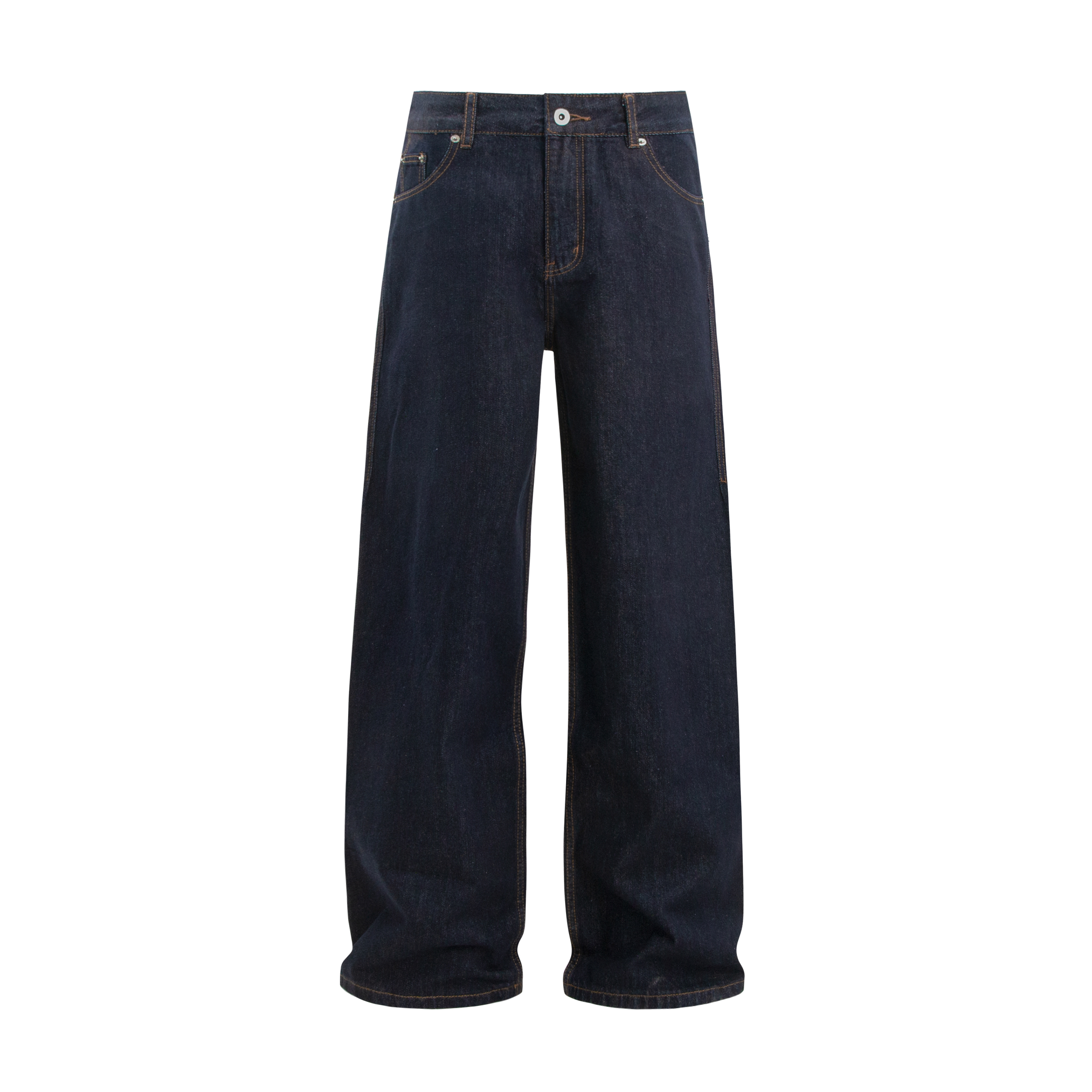 Manufacturer Custom High Quality Straight-leg Raw Denim Pants Streetwear Wholesale Unisex Casual baggy clean fit Wash Jeans