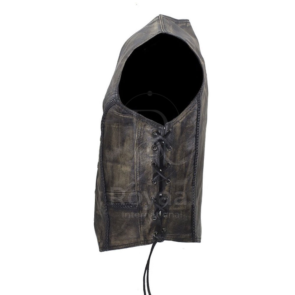 Low Moq Unique Design Hot Selling Leather Vest Breathable Comfortable Premium Quality Leather Vest For Men