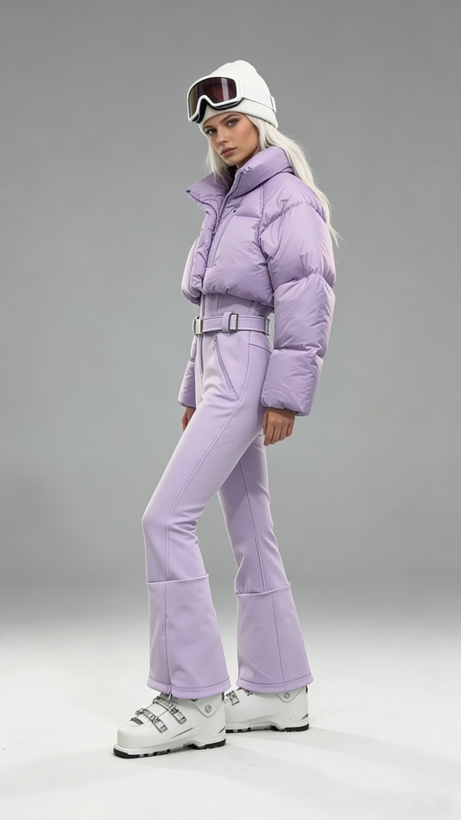 Women's Waterproof Breathable One-Piece Jumpsuit Winter Outdoor Windproof Jacket Pants Zipper Closure Plus Size Ski Snowboard