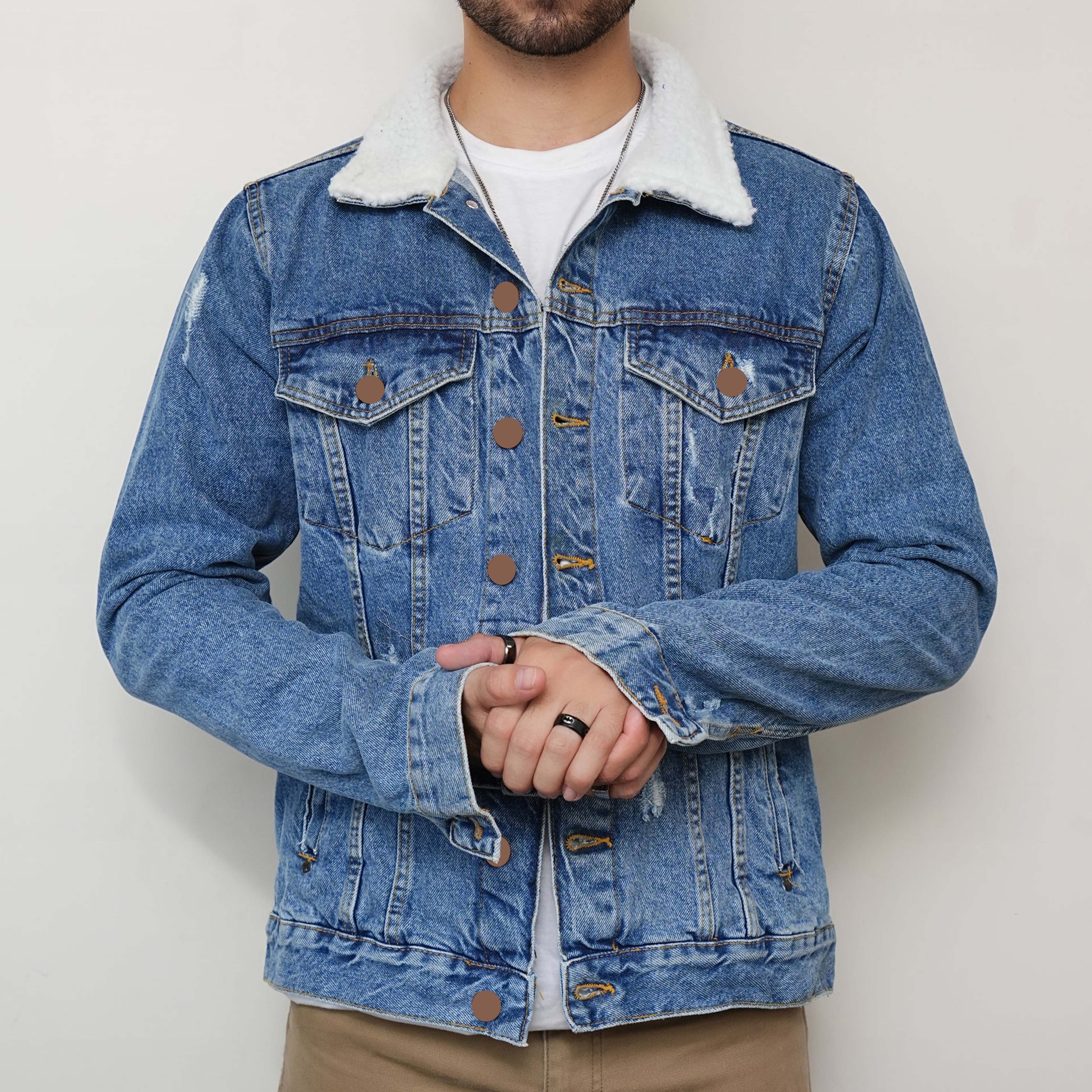 Breathable Fashion Streetwear Denim rain jacket High Quality Custom Design Men Ripped Button Front Denim Jeans Jacket for Boys