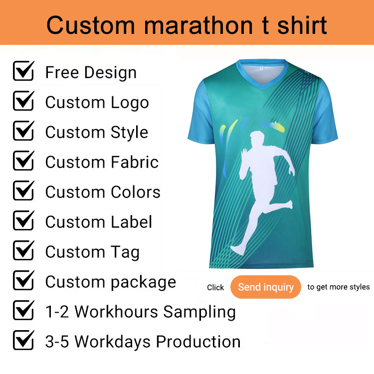 Custom Knitted Print Sports Tshirt Active Wear Marathon Running Exercise Training Fast Dry Breathable Short Sleeve Unisex Tee
