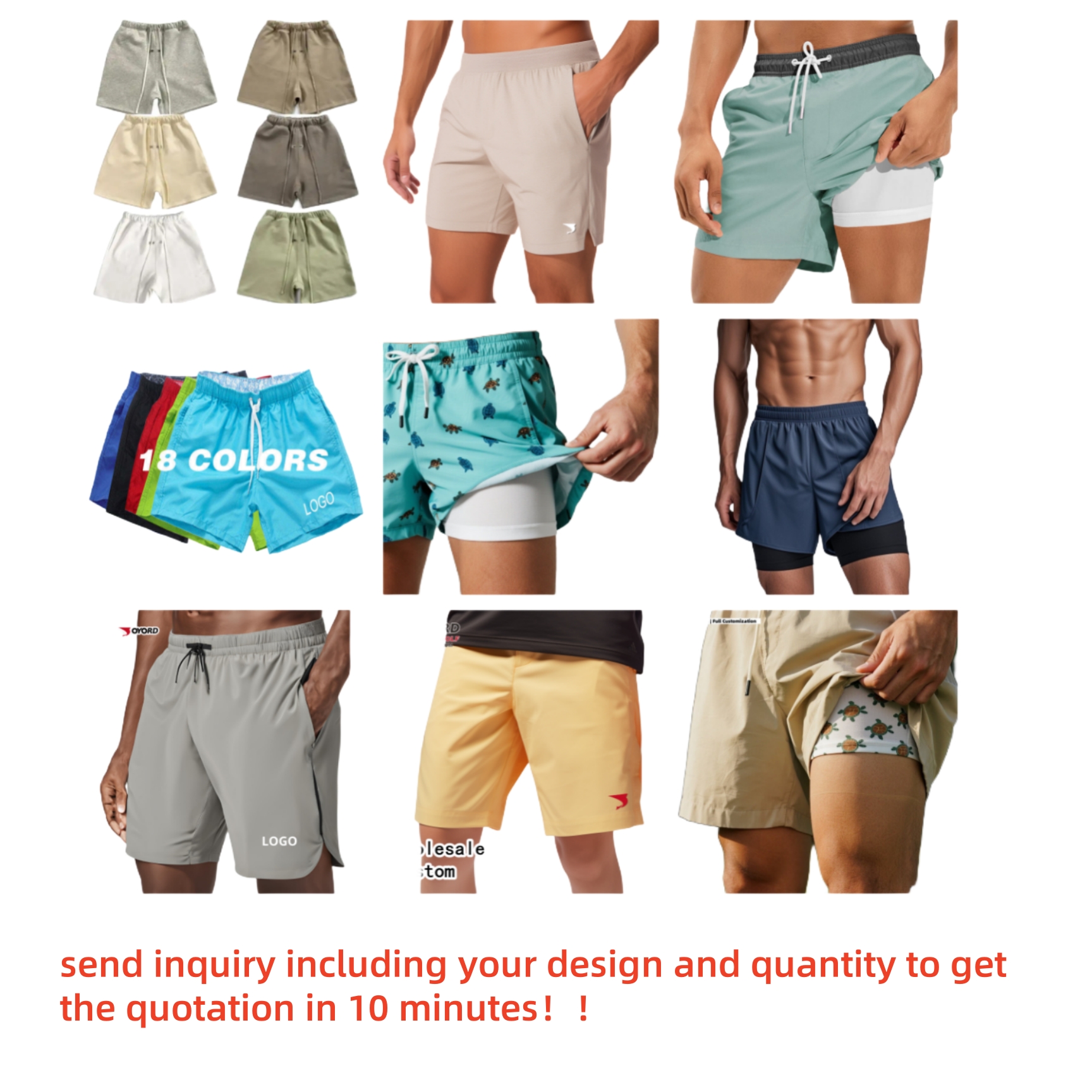 Full Custom Design Light Men Gym Shorts Woven Fabric Sports Shorts Quick Dry 5"/7" Running Gym Athletic Volleyball Workout Short