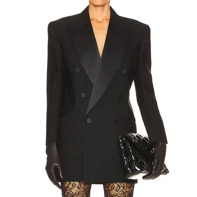2023 New Design Women's Suits &amp; blazer Long Sleeves V Neck Office Wear Lady Formal Blazer Set