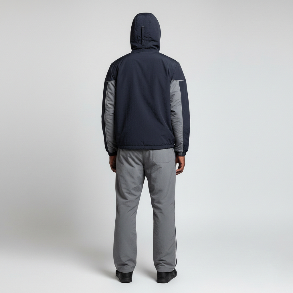 Breathable Printed Solid Winter Windbreaker Tracksuit Men Customized Regular Fit Fashion Drawstring Closure 2 Pcs windbreaker