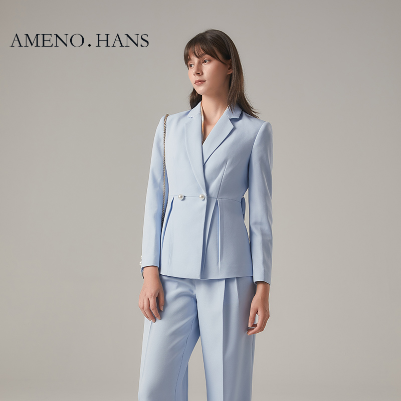 2023 New Arrival OL Woman Career Professional Suits Office Formal Blazers and Pants Two Piece Set Popular