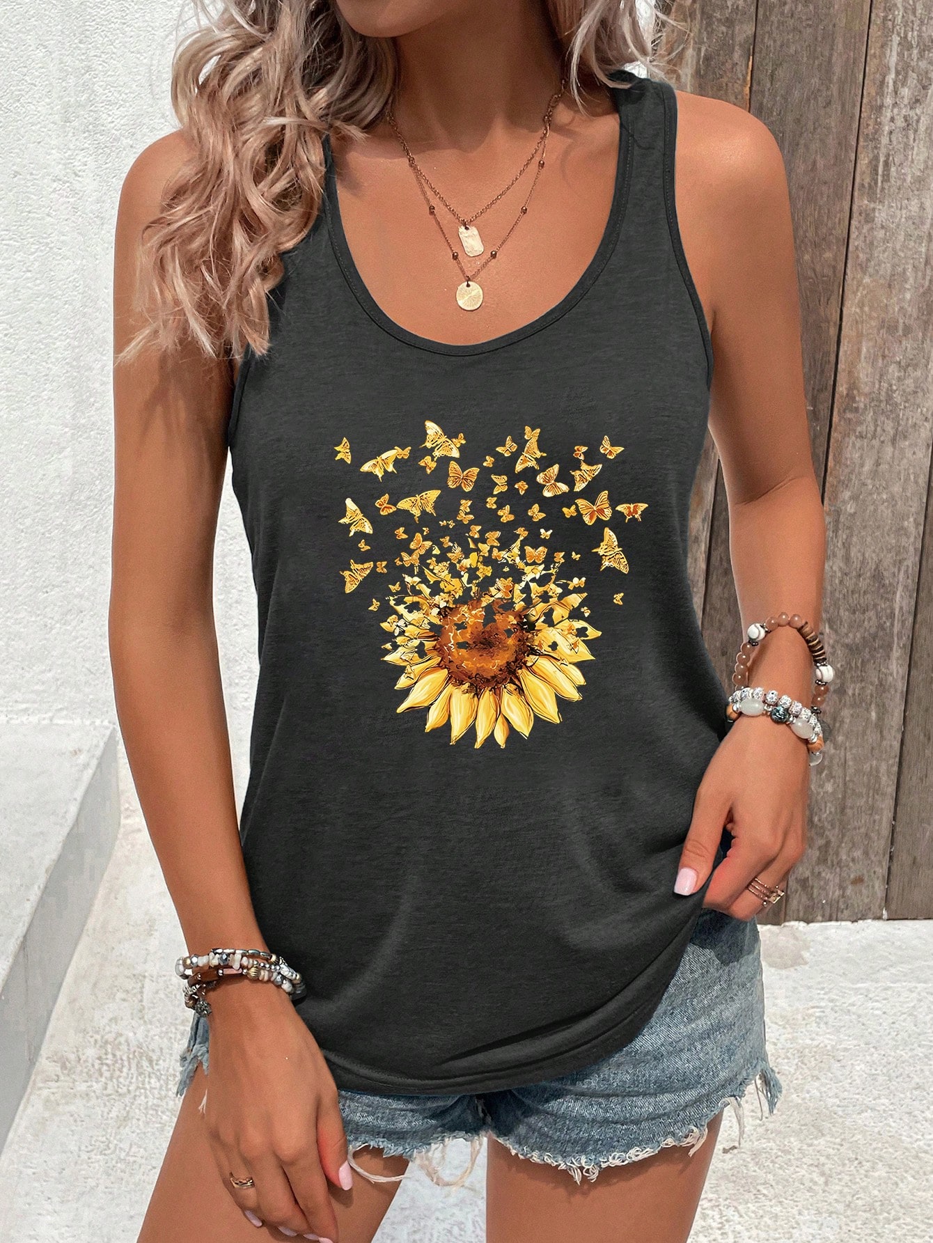 Lady's High Quality Cotton Vest Custom Logo Sport Casual Sleeveless Tank Tops Breathable Crew Neck Pattern Modal Fabric