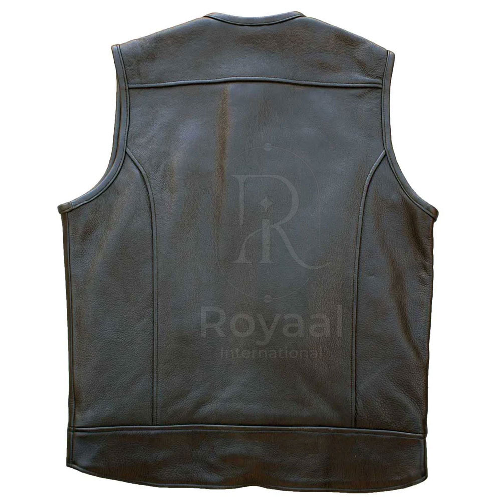 Wholesale Latest Design Breathable Men Leather Vest Best Quality Top Selling Low MOQ Men Leather Vest For Sale