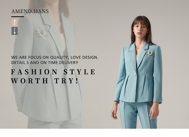 Women long sleeve blazer suit