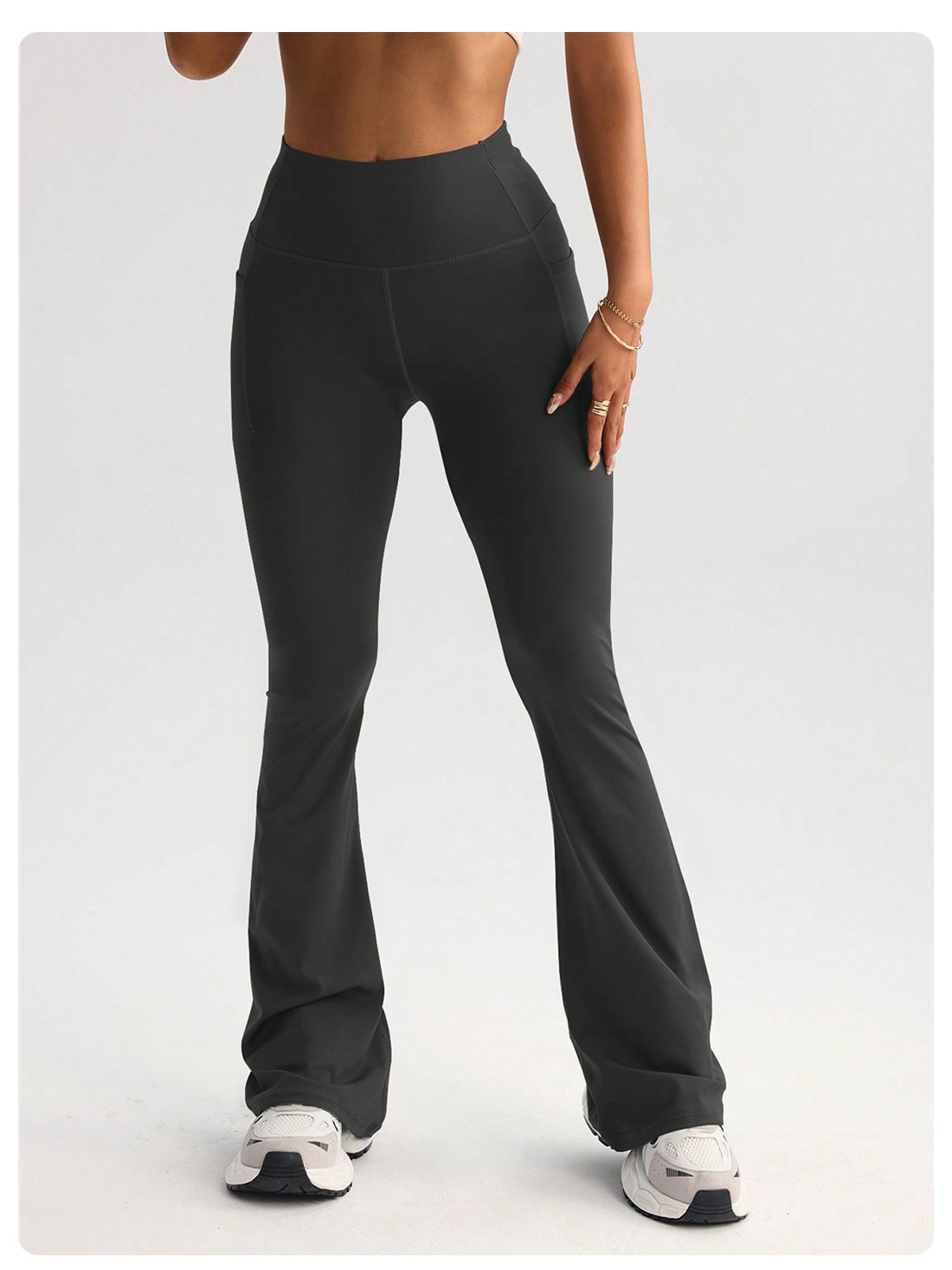 Leggings With Pockets For Women,Soft High Waisted Tummy Control Bootcut Workout Yoga Pants For Cycling Running Daily Wear
