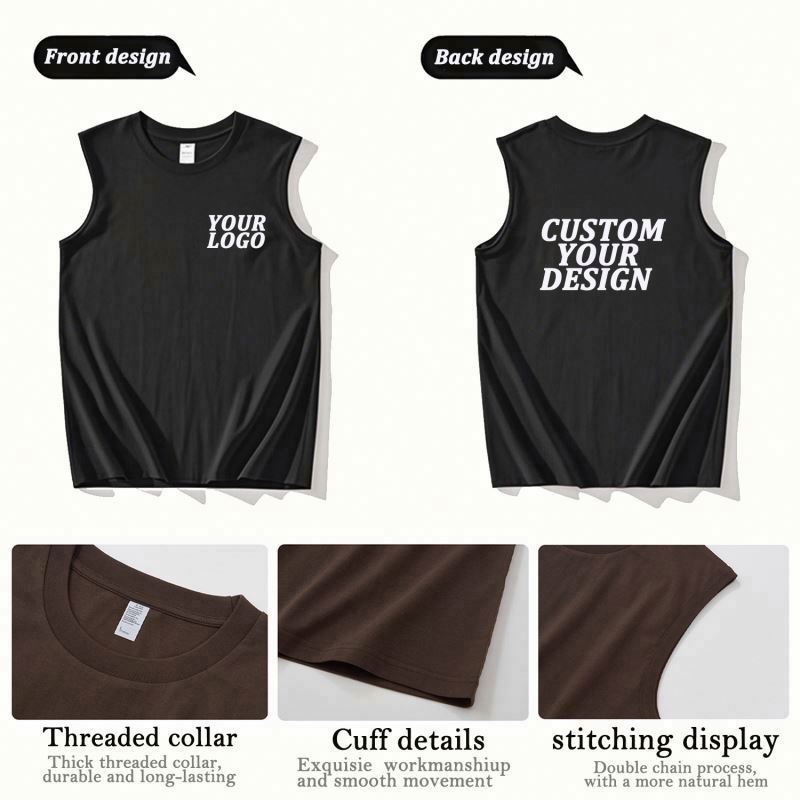 Bulk Custom Print Tank Tops For Men Running Compression Sleeveless Vest
