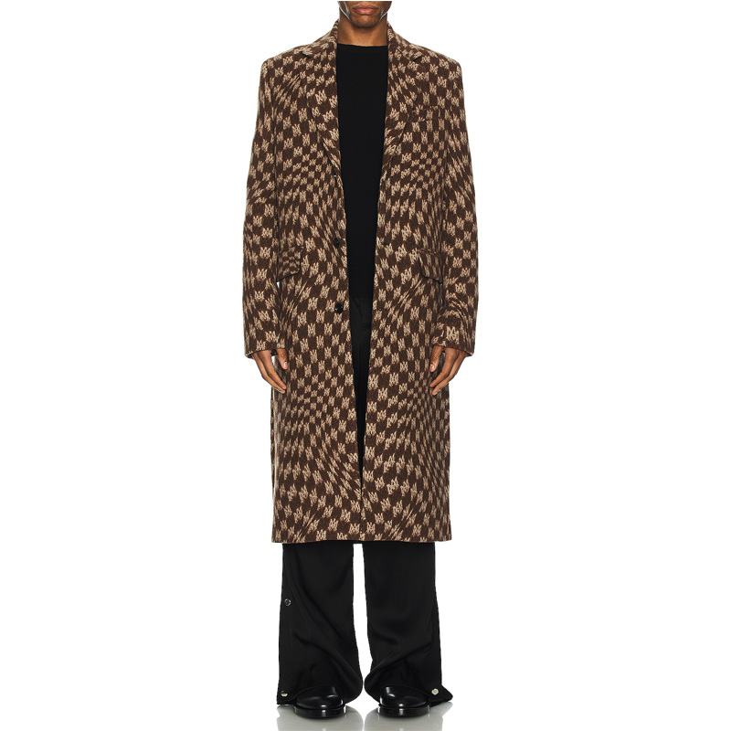 Oem Custom Winter Fashion Casual High Quality Oversized Long Sleeves Woolen Coat for Man