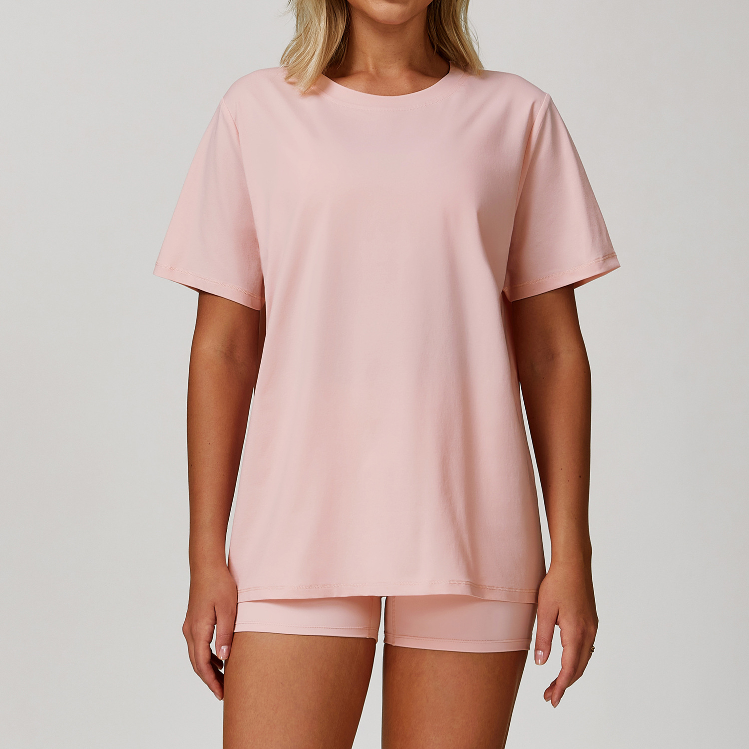 2025 New Women Summer Yoga Sports T Shirts Crew Neck Short Sleeve Cotton Casual Loosed Oversize Women's Running Gym T-shirt