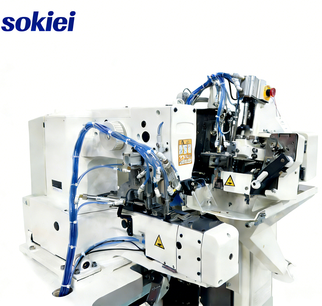 Automatic Programmable 2 Needle Motor Belt Loop Attaching High-Speed Sewing Machine for Jeans Casual Pants Trousers Making