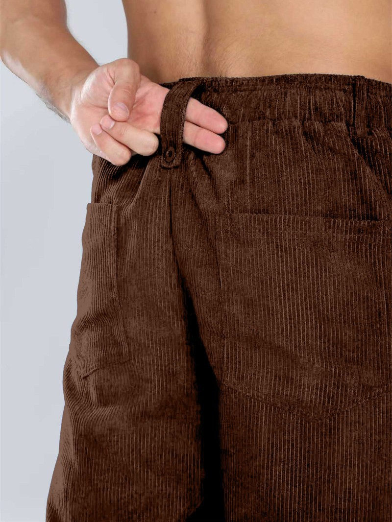 Men's Pants Custom Logo Plain Ribbed Casual Sports Straight Trousers Breathable Gym Workout Joggers