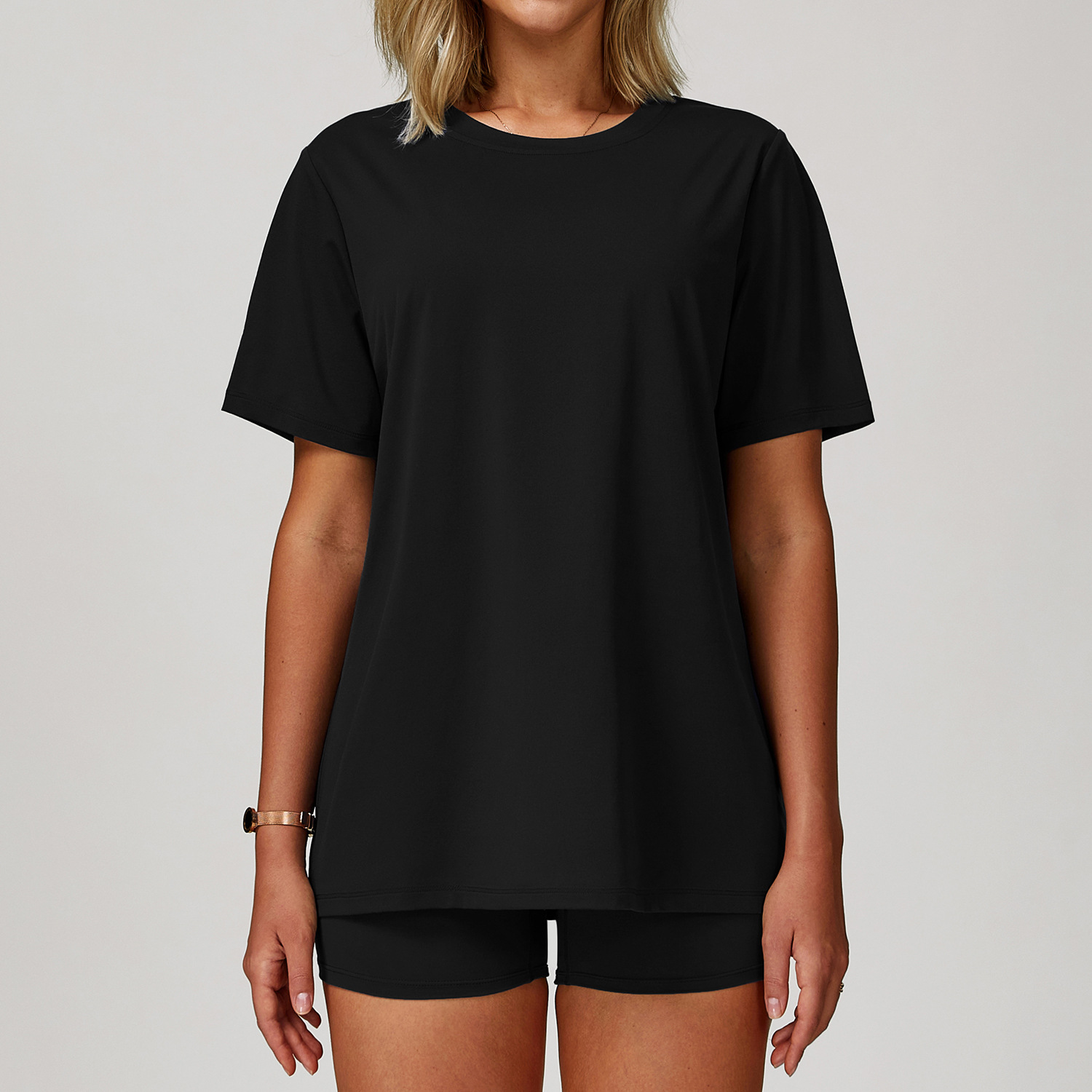2025 New Women Summer Yoga Sports T Shirts Crew Neck Short Sleeve Cotton Casual Loosed Oversize Women's Running Gym T-shirt