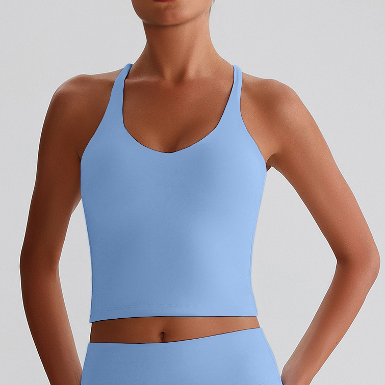 ABX8001 Outdoor Wear Tight Fitness Clothes Slim Sports Running Crop Tank Comfortable Elastic Band Sleeveless Tops for Women
