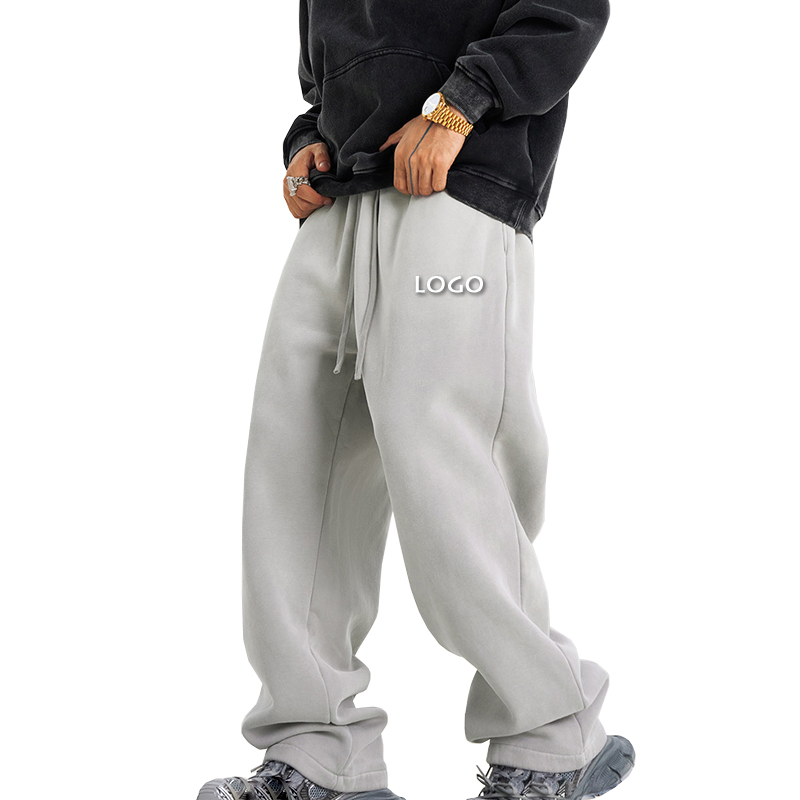 Loose Sport Customized Oversized 300g Fleece Thickened Straight Leg Mens Joggers