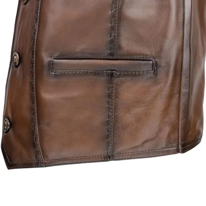 2026 Genuine Leather Vest Motorcycle Biker Leather Vest Riding Waistcoat Leather Vest Top Higher Stylish Design With Custom own.