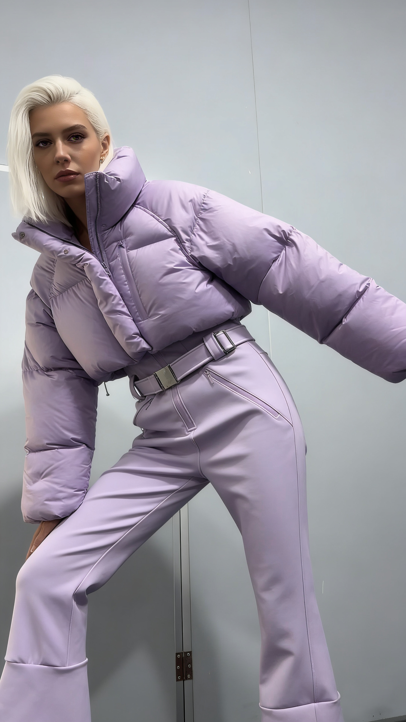 Women's Waterproof Breathable One-Piece Jumpsuit Winter Outdoor Windproof Jacket Pants Zipper Closure Plus Size Ski Snowboard