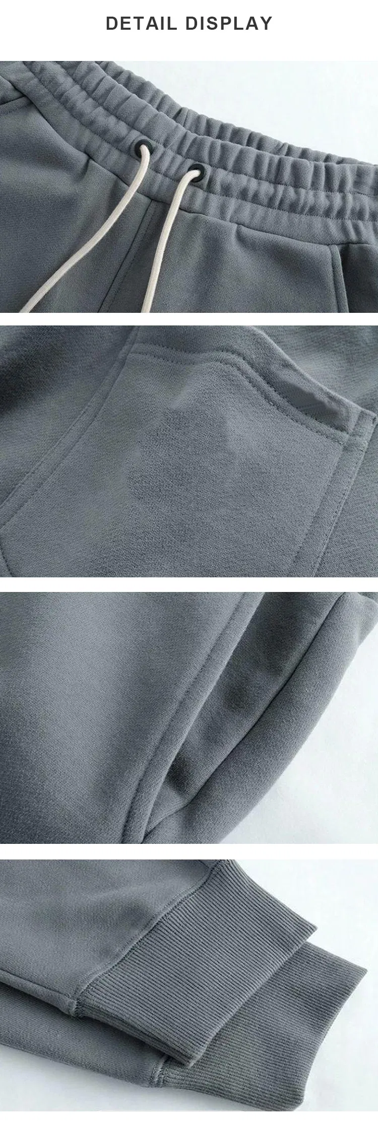 98009 New Style China Wholesale Women Tight Hemmed Waistband Drawstring Thickened Plush Sports Running Casual Jogger