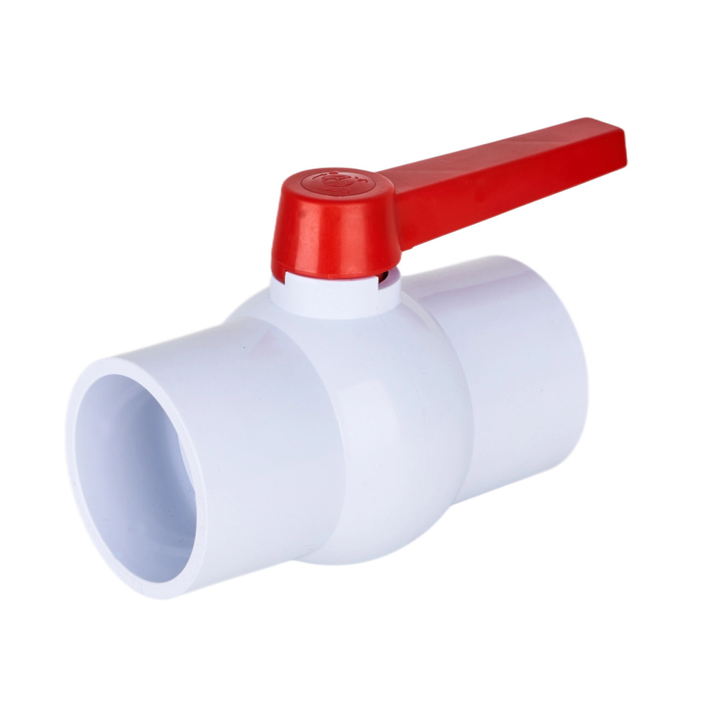 Wholesale 2'' PVC Porcelain White Round Compact Ball Valve Solvent Socket, Professional Export to South America Manufacturers, Suppliers