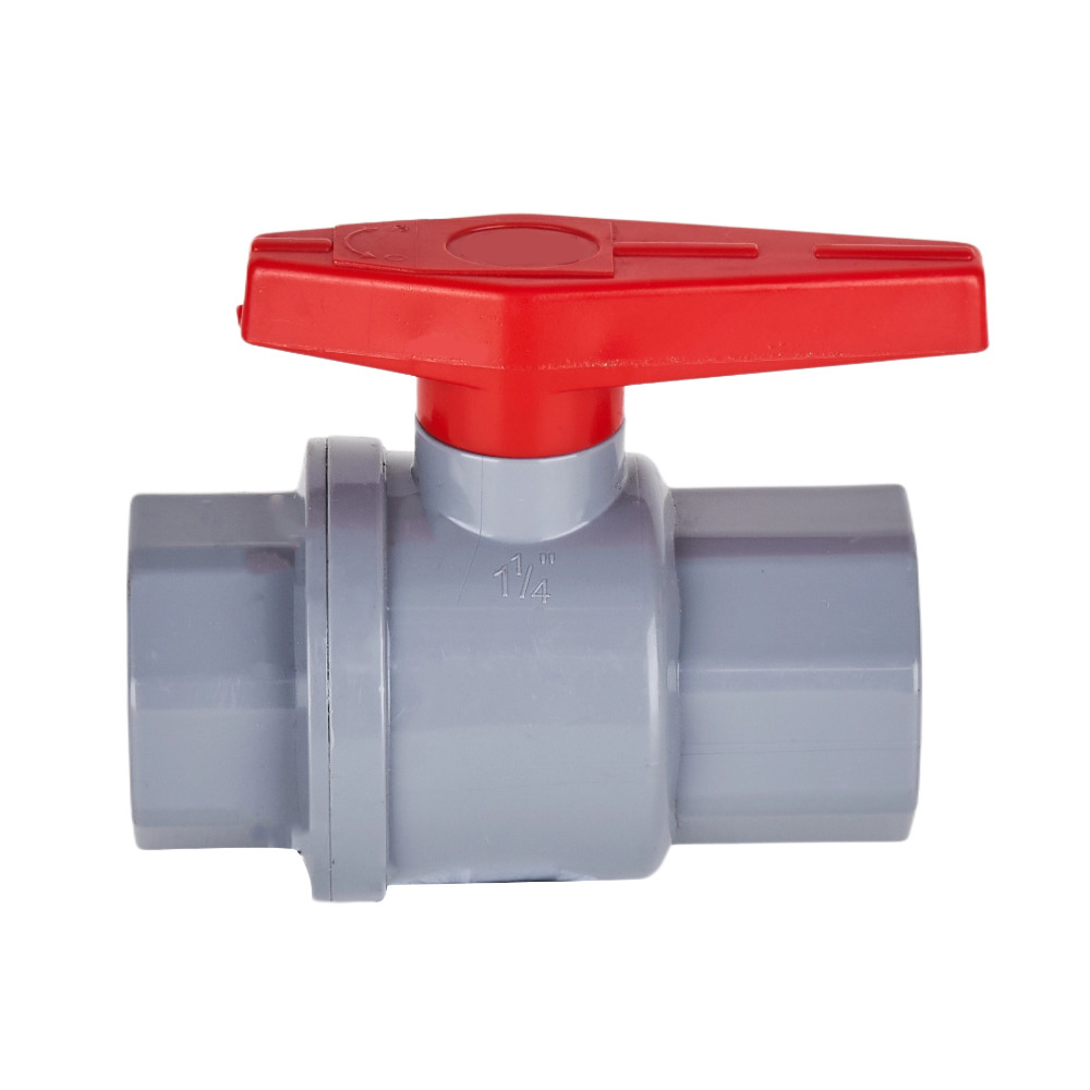 China 1-1/4'' Plastic PVC 2-piece Ball Valve ABS Handle Thread x Thread Assembly Suppliers, Factory