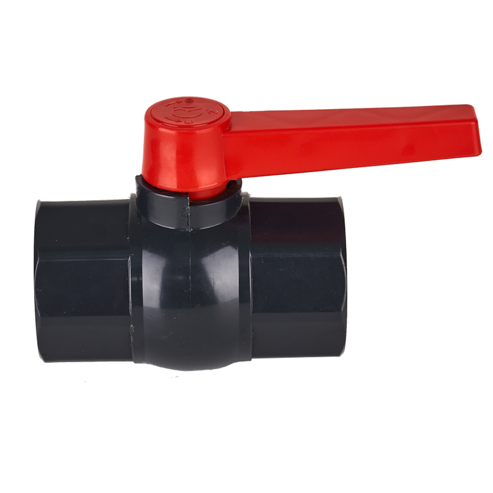 Wholesale 2'' PVC Octagonal Compact Ball Valve in Black with Solvent Ends Threaded Suppliers, Factories