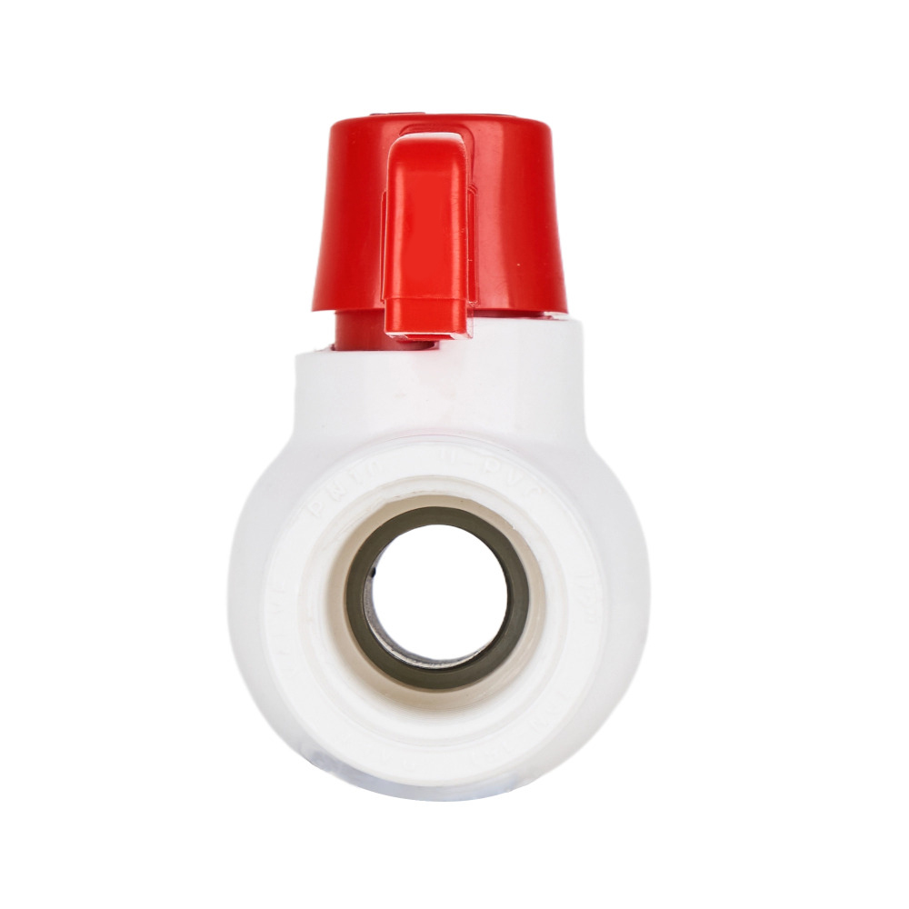 Wholesale 1/2'' PVC Round Compact Ball Valve Thread Ends Factory Manufacturers, Suppliers