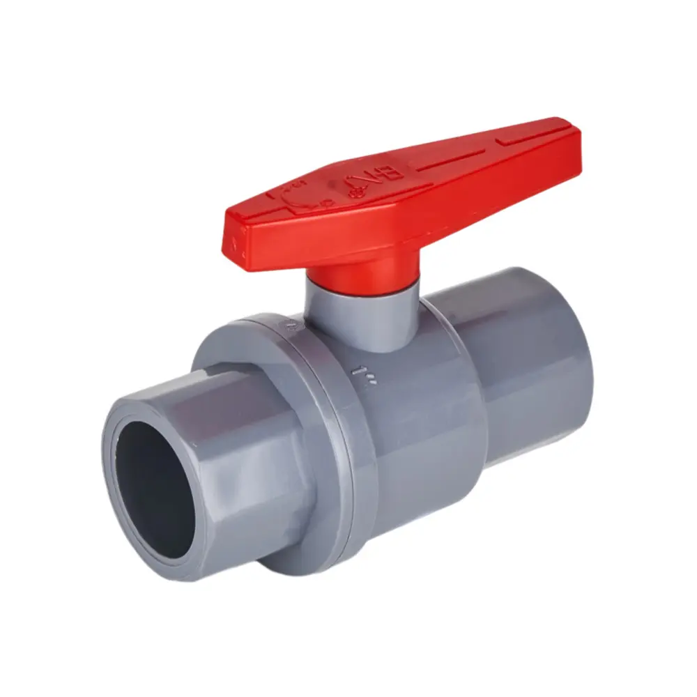 Ehao 1 inch 32mm Plastic PVC 2-piece Ball Valve ABS Handle Socket solvent — DIN certified