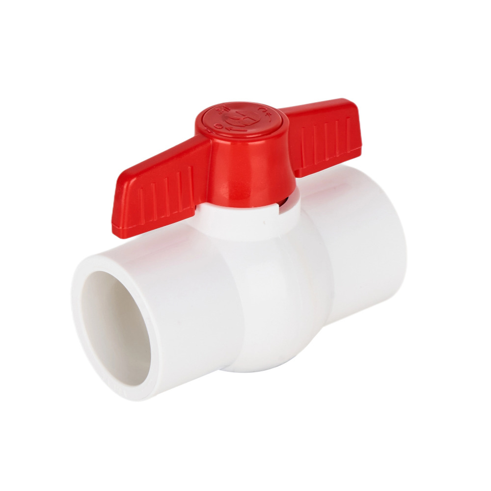 Wholesale 1-1/4'' PVC Round Compact Ball Valve Solvent Socket Suppliers, Factories