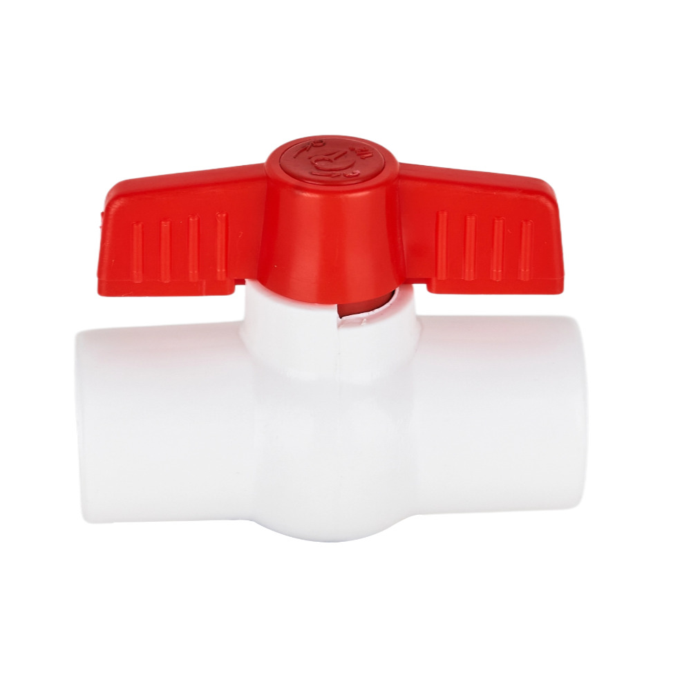 Wholesale 1/2'' PVC Round Compact Ball Valve Thread Ends Factory Manufacturers, Suppliers