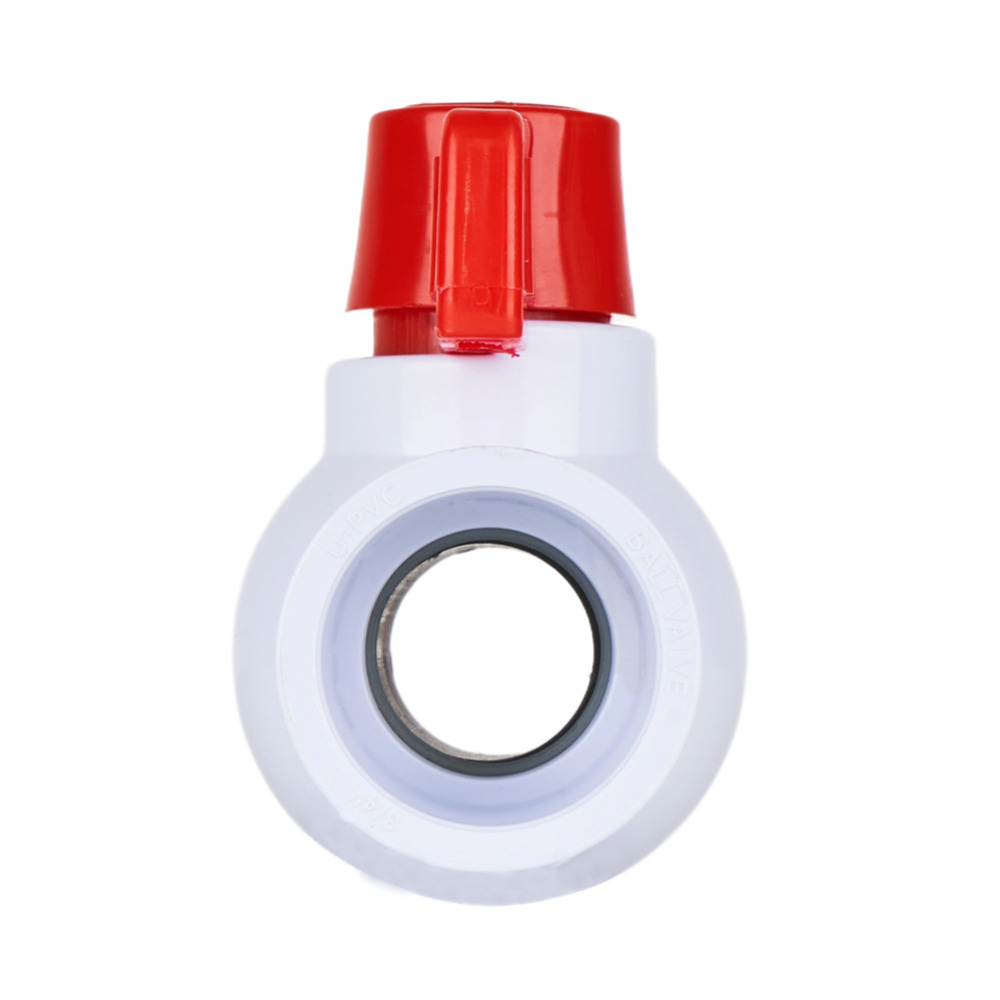 Wholesale 1'' Round Compact PVC Ball Valve Socket Ends, Porcelain White for South America Market Suppliers, Factories