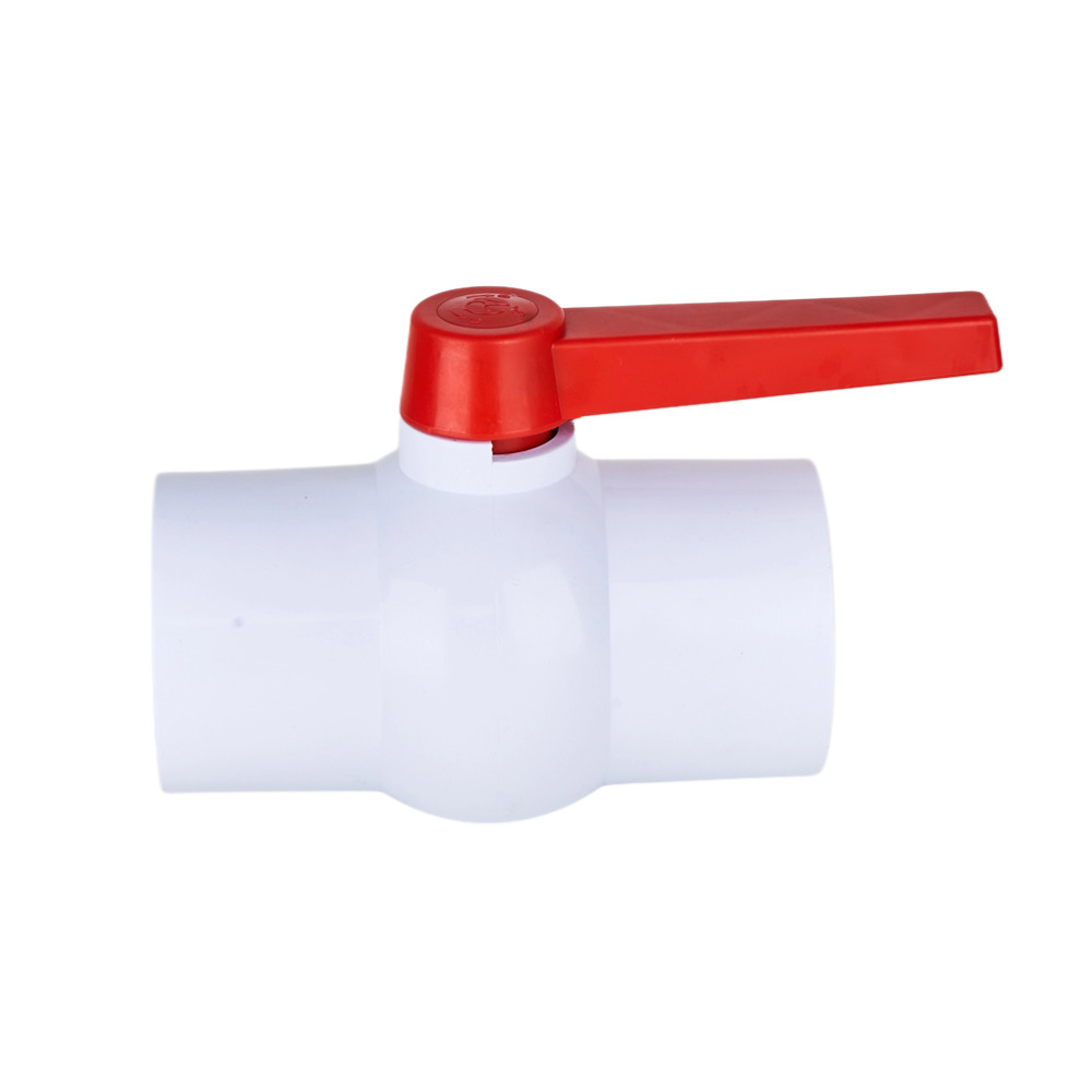 Wholesale 2'' PVC Porcelain White Round Compact Ball Valve Solvent Socket, Professional Export to South America Manufacturers, Suppliers