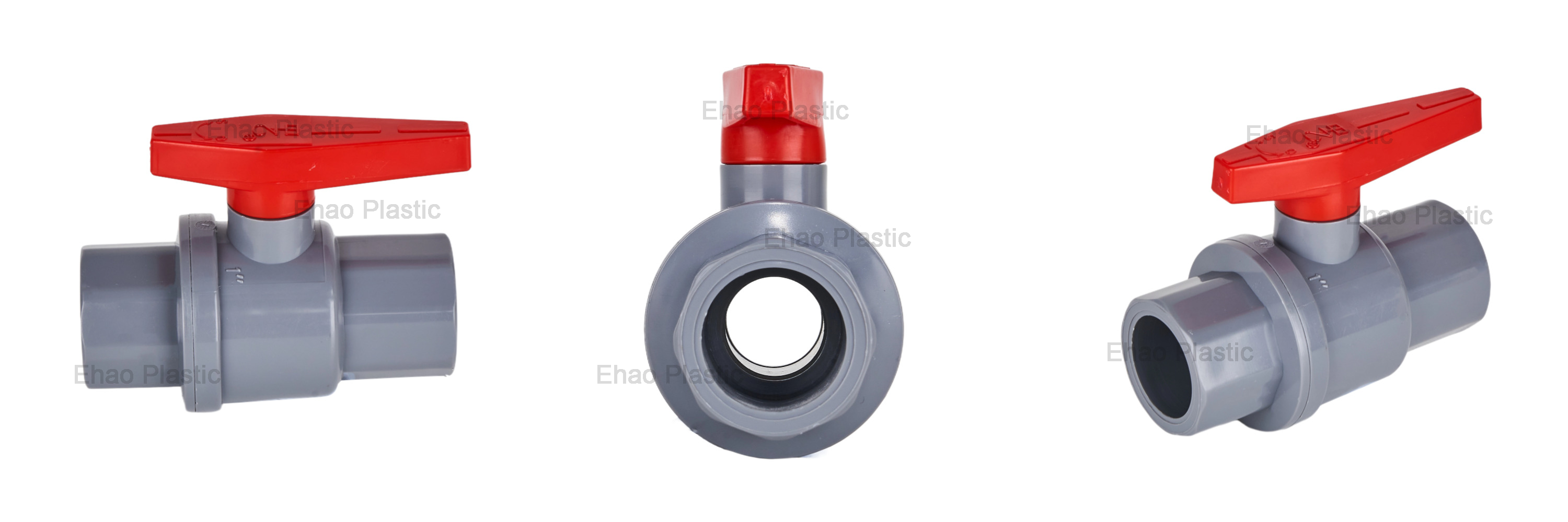 Two Piece Plastic Ball Valve Manual Handle Detail