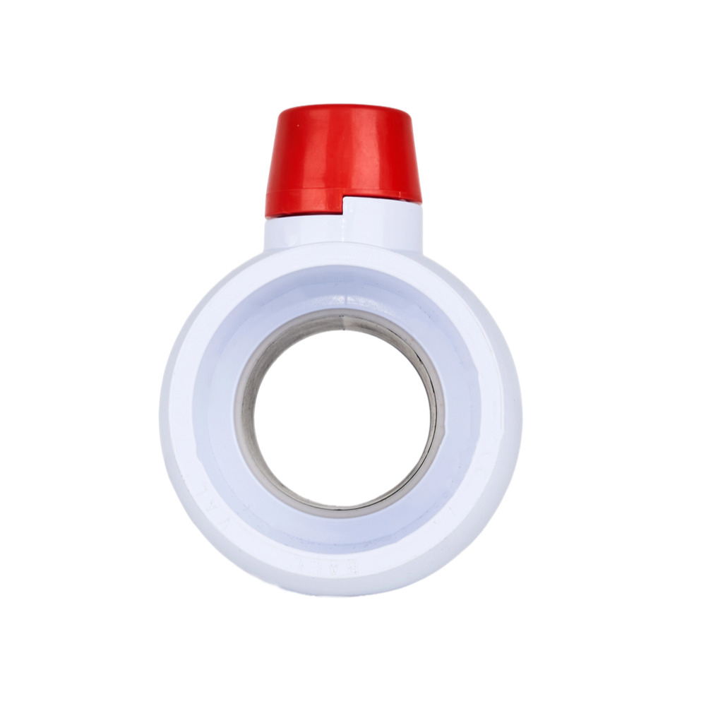 Wholesale 2'' PVC Porcelain White Round Compact Ball Valve Solvent Socket, Professional Export to South America Manufacturers, Suppliers